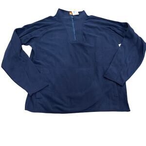 Peter Millar Navy Blue Quarter Zip Fleece Size Large